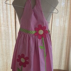 NWT - RARE EDITIONS - Girl's Halter Seersucker Flower Dress - Size 5